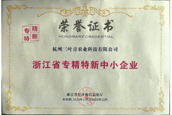 浙江省专精特新中小企业